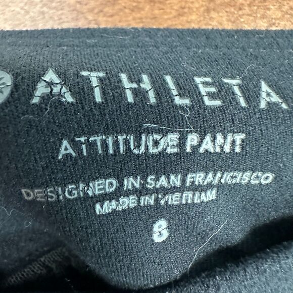 Athleta Attitdude Pant Womens Size 8 Jogger Black Workout - Picture 3 of 3